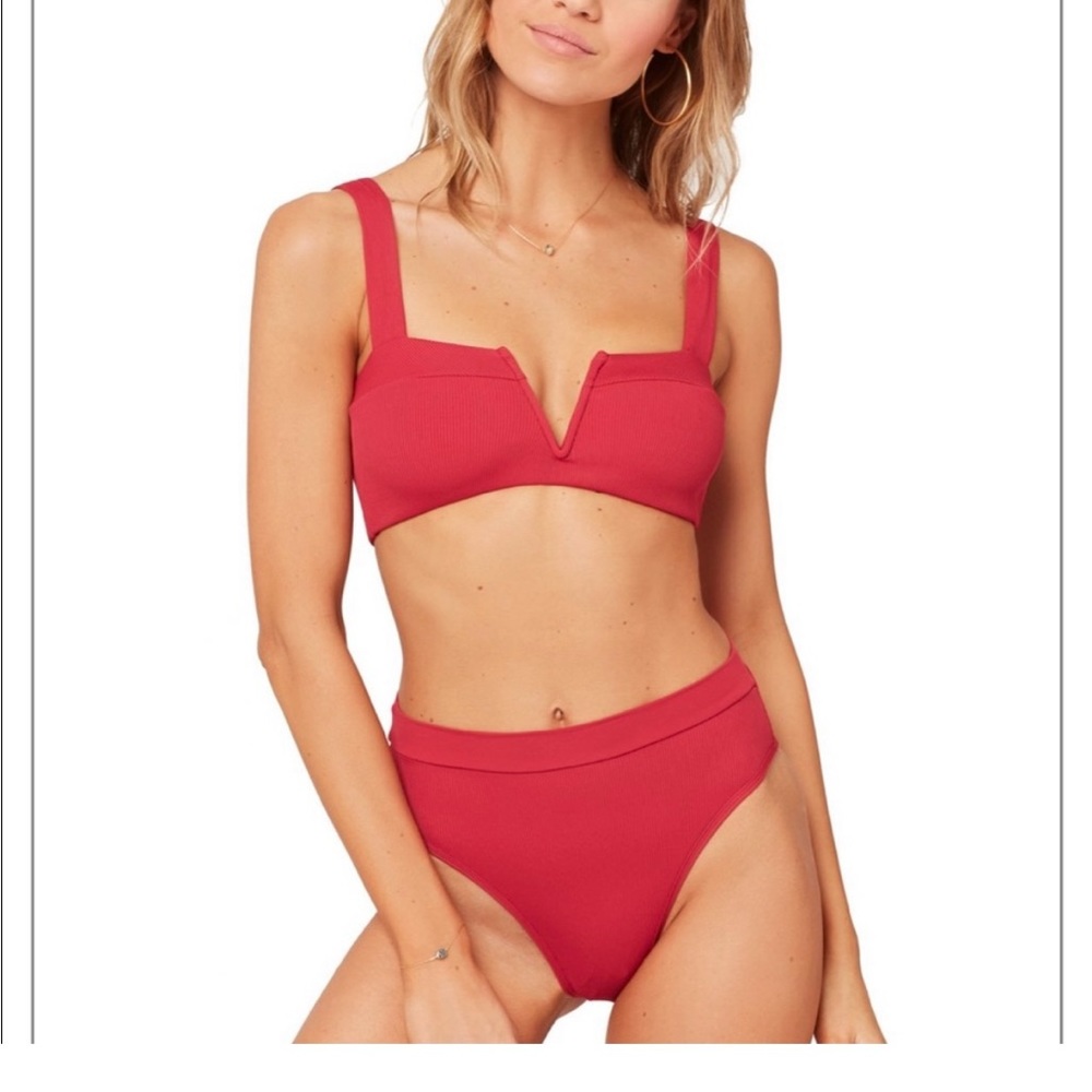 L Space Ribbed French Bottom in Strawberry